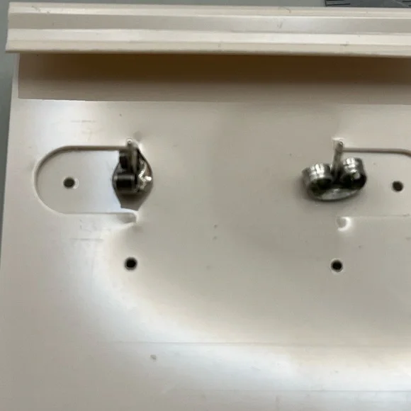 Blue Dichroic Glass Stud Earrings - Picture 4 of 4